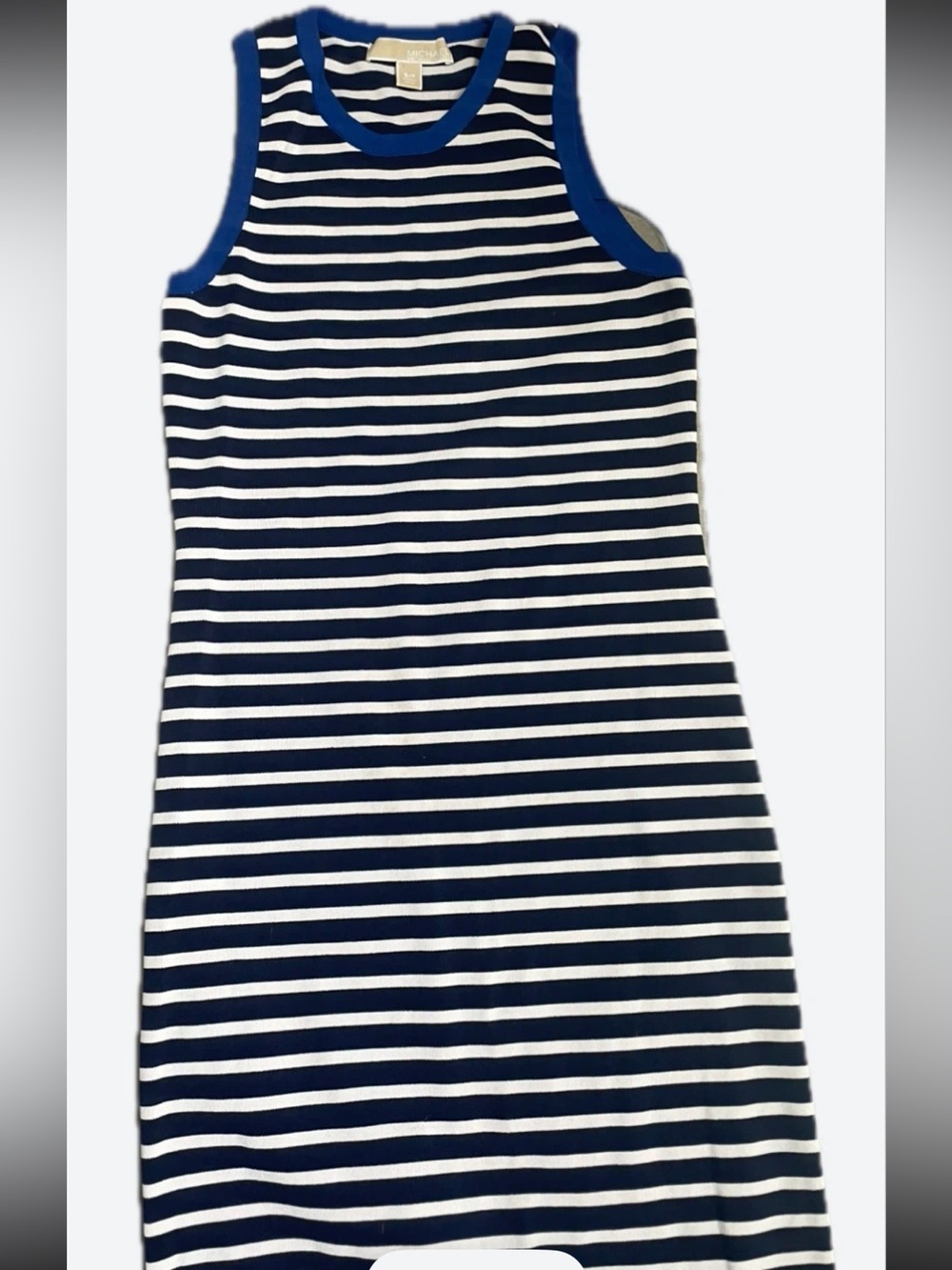MICHAEL Michael Kors Navy & White Striped Crewneck Tank